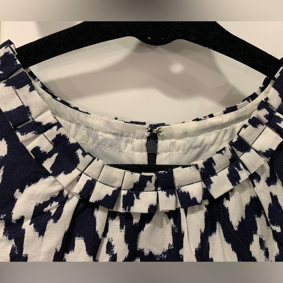 LOFT Petite Blue Ikat Shift Dress - Picture 9 of 13